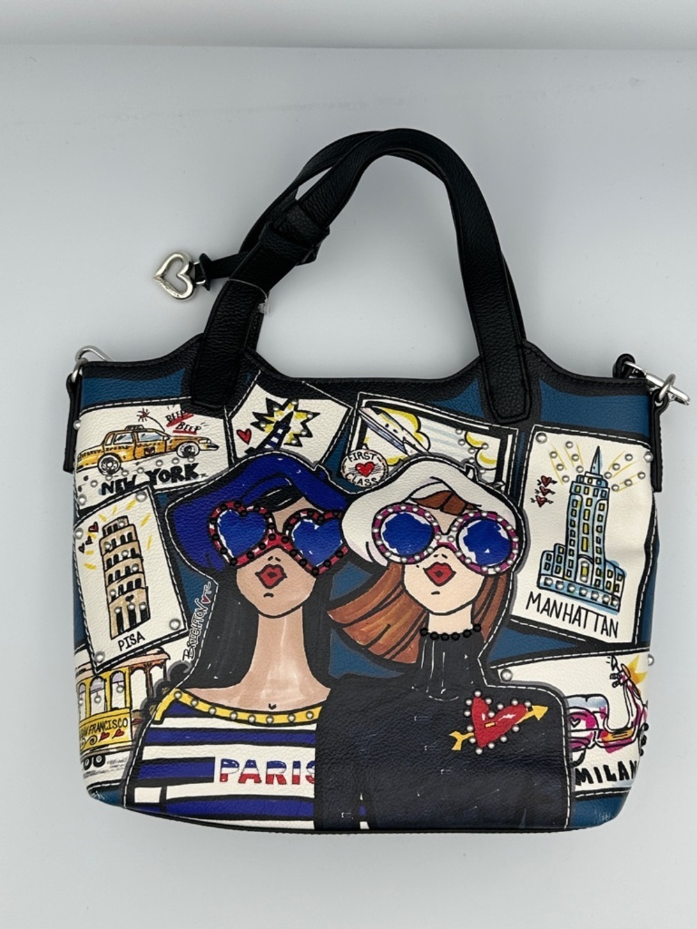 Brighton Fashionista Cover Girls Tom Clancy Leather Crossbody Tote Like New